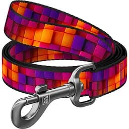 Повідець для собак Waudog Nylon малюнок Куби 3D, M 2х122 см
