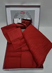 Комплект постільної білизни TAC Premium Basic Red Двоспальний Червоний 000230473 - мініатюра 2