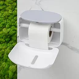 Тримач для туалетного паперу МВМ My Home 228x158x163 мм (BP-43 WHITE/GRAY) - мініатюра 12