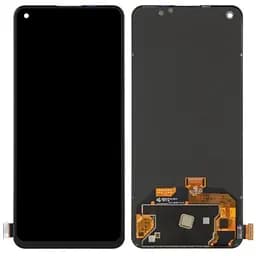 Дисплей Oppo Reno 5 /6 /Realme GT 5G /GT Master /OnePlus Nord CE 5G /Nord 2 5G чорний, Amoled, оригінал PRC, p/n: AMS643YE01