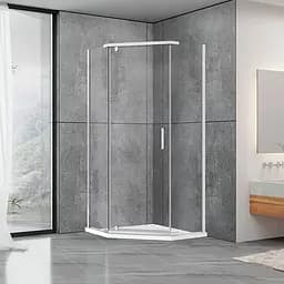 Душова кабіна Dusel А-1104 прозоре 100x100x190, Універсальна, прозорий, хром, 100x100