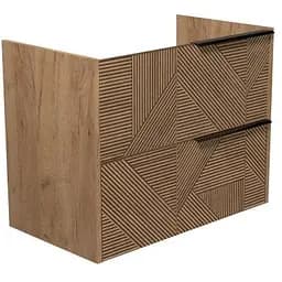 Тумба Мойдодир Cubic 80-A підвісна під умивальник дуб обпалений