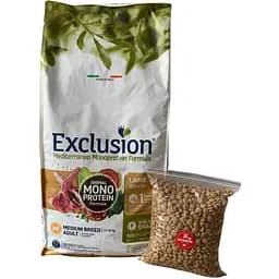 Корм Exclusion Adult Lamb Medium Breed для дорослих собак середніх порід з ягням 1кг (на вагу)