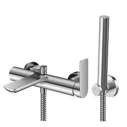 Змішувач для ванни Kohlman Proxima хром настінний з виливом KPL-QW110P Хром