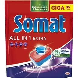 Уцінка. Таблетки для посудомийної машини Somat All in 1 Extra 85 шт. 