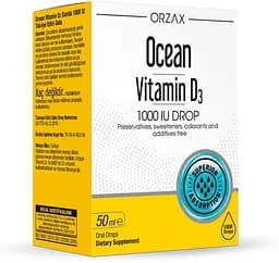 Вітаміни та мінерали Orzax Ocean Vitamin D3 1000 IU Drop, 50 мл