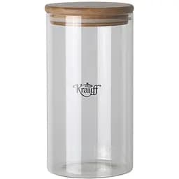 Банка для сипучих продуктів Krauff з бамбуковою кришкою 1.1 л (31-289-016)