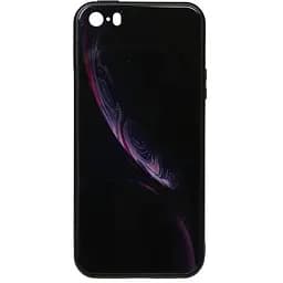 Чохол-накладка Toto Print Glass Space Case Apple iPhone SE/5s/5 Black