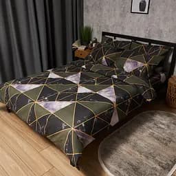 Постельный набор Moon&Star (пододеяльник 175х210 см + 2 наволочки 70х70 см) Микросатин Premium Golden Marble