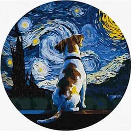 Картина за номерами Ideyka Задумливе цуценя 26x26 см (KHO-R1157)