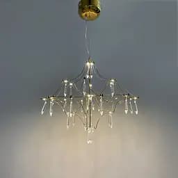 Невагома золота Led люстра d60 см | Арт. MJ 156-600 Titanium | Line F - мініатюра 2