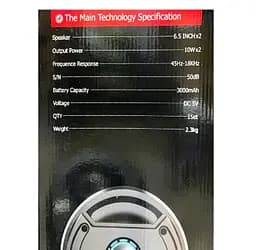 Переносна колонка караоке ZQS-6220 Bluetooth акустична система з мікрофоном та підсвічуванням 20 Вт USB Чорний - мініатюра 10