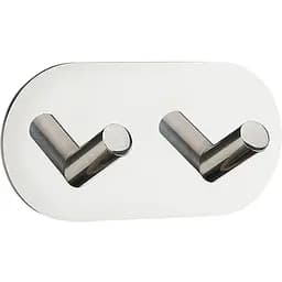 Вішалка настінна MVM My Home, полірована, сіра, 2 гачки (HSS-504/2R PSS)