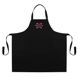 Фартук водоотталкивающий универсальный Ideia с этно вышивкой и карманом черный (8000035654)