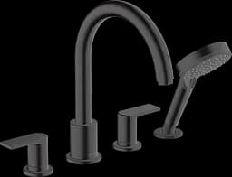 Смеситель для ванны Hansgrohe Vernis Shape на 4 отверстия Matt Black 71459670 Черный матовый