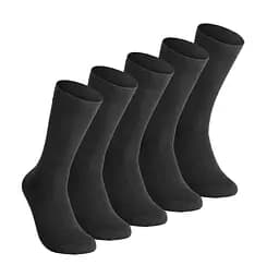 Набор носков высокие однотонные классические бесшовные, дышащие качественные ORGANIC cotton носки JILL ANTONY 5, 42-43, Черный