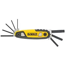 Набор шестигранных ключей DeWALT, HEX: 1.5, 2, 2.5, 3, 4, 5, 6, 8 мм, метрических (DWHT0-70263)