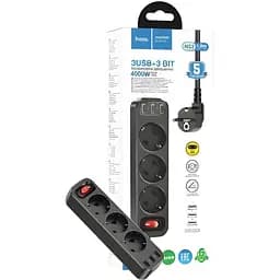 Сетевой фильтр Hoco NS2 черный