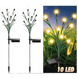 Світильник декоративний садовий Firefly Skylight із зеленим листям на сонячній батареї 2 шт