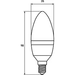 Світлодіодна лампа філамент Eurolamp CL 6W E14 4000K (deco) акція 1+1 (*MLP-LED-CL-06144(Amber)) - мініатюра 3