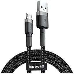 Кабель Baseus Cafule cable USB For Micro 2.4A 1m Grey Black