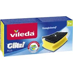 Губки для мытья посуды Vileda Glitzi Plus 3 шт (4003790001444)