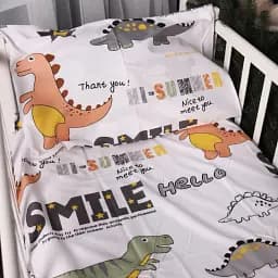 Підковдра MirSon Ranforce Elite 17-0698 Smoky Dinosaurs 110х140 біла (2200010460025) - мініатюра 3