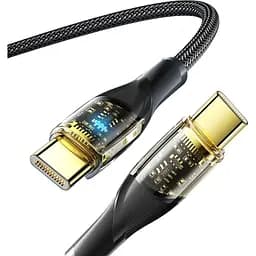 Кабель Essager Interstellar Transparent Design USB Charging Cable Type C to Type C 100W 2 м чорний (EXCTT1-XJA01-P)