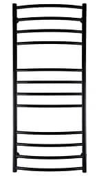 Водяна рушникосушка Unio LDE W 1200-500-12 DLK Драбинка Дуга Еліт чорна, Чорний матовий