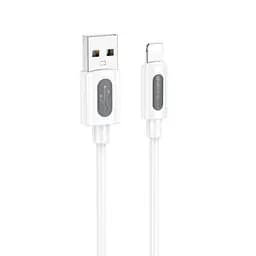 Кабель Borofone BX114 Structure Silicone for Lightning 2,4A/1 м білий