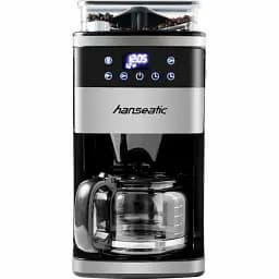Hanseatic кавоварка з кавомолкою HCMG105015SD, кавник 1,5 л, паперовий фільтр, 1x4, з ЖК-дисплеєм та таймером - мініатюра 2