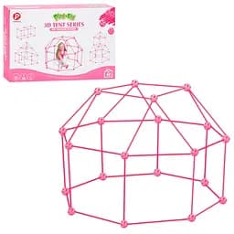 Дитячий конструктор-намет Bambi 3D Tent Series 137-1Pink 68 деталей, каркасний