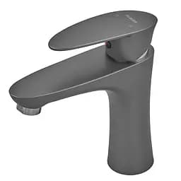 Смеситель для умывальника Plamix Cezar-001 SET graphite с подводом PM0688 Графит
