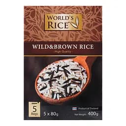 Рис Дикий та Натурал World's Rice 400 г (5 пакетиків по 80 г) - мініатюра 3