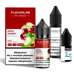 Набір компонентів для самозамісу сольового Flavorlab PE 10000 30мл (Apple Cherry, яблуко вишня 0-65 мг)