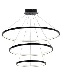 Підвісний світильник, люстра Goldlux 330024 Lea 3 Led 3x60W 4000K 8000Lm IP20 Чорний - мініатюра 2