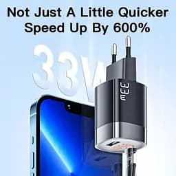 Зарядний пристрій Essager GaN III PD USB-C USB-A з дисплеєм 33W - мініатюра 3
