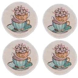 Набор салфеток под чашку Прованс Очарование d=11 см 4 шт. (44342)