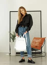 Жіночий рюкзак Sambag Loft MN білий 38 х 28 х 18 см (22400008) - мініатюра 5