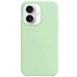 Чохол Epik Silicone Case Full Protective AA NO LOGO для Apple iPhone 16, 6.1 Зелений/Pistachio