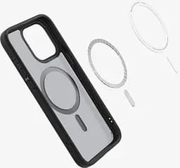Чехол Spigen Ultra Hybrid MagSafe для iPhone 15 Pro Frost Black (ACS06720) + защитное стекло - мініатюра 9