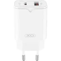 Мережевий зарядний пристрій XO L130 (EU) PD30W/QC18W (1USB-C+1USB-A) Fast charging Charger Білий