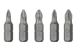 Набір біт викруткових насадок хрестоподібних Intertool PH1 x PH2 x PZ1 x PZ2 x 25 мм Storm (в упаковці 5 шт.) - мініатюра 3