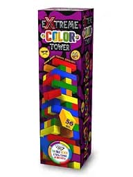 Развивающая настольная игра "EXTREME COLOR TOWER" 56 деревянных брусков G-ECT-01U