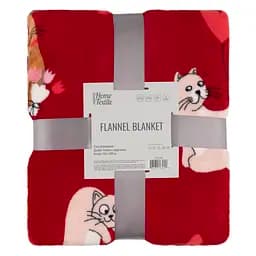 Плед Ardesto Flannel 160х200 см 100% поліестер котики з сердечками pbe0050460 - мініатюра 2