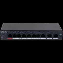 8-портовый гигабитный управляемый PoE коммутатор DH-CS4010-8GT-110 с 8 портами POE 1000Мбит + 2 порта UP-Link 1000Мбит, 190x106x30 мм