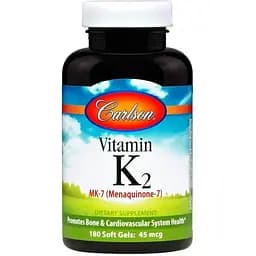 Вітамін К-2 Carlson Labs Vitamin K2 MK-7 45 мкг 180 капсул