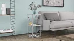 Етажерка 3/34 Ferrum-decor Серії Коннект 73x34x28 сірий ДСП Бетон 16мм (FRD-105545) - мініатюра 2