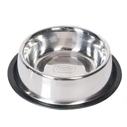 Flamingo Dish Rubber Rim фламінго рубер рим миска для собак з гумовим обідком, нержавійка 0.71 л d=15 см