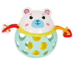Іграшка-брязкальце Lindo Ведмедик, м'ятний з білим (Б 340 ведмедик)
